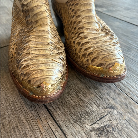 Dan Post Vintage Cowboy Boots with Python Snakeskin - Picture 5 of 5